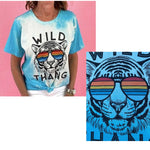 Bleached WILD THANG Tee Bella Canvas 100% Cotton