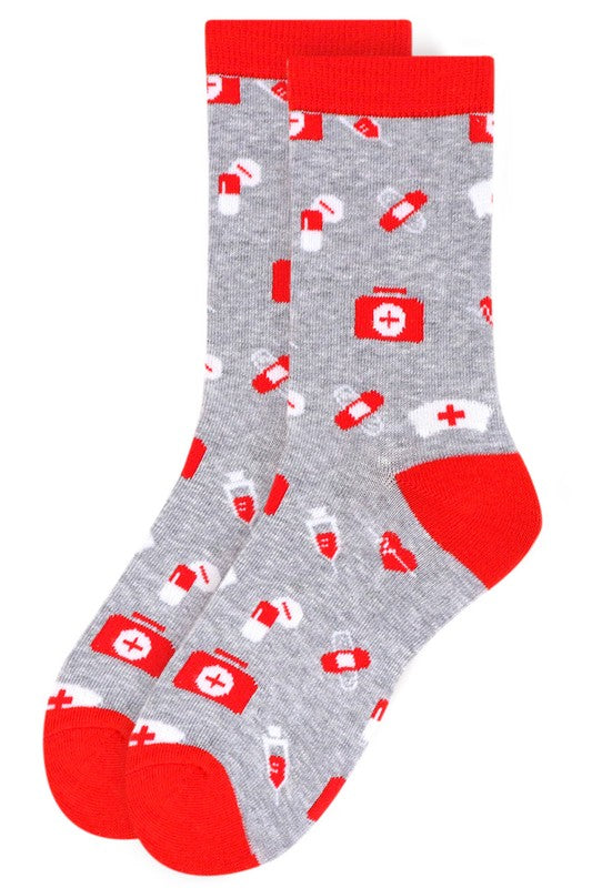 Women's Socks Nurse Theme Medical Doctor