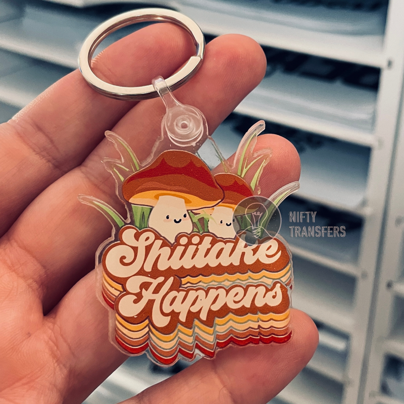 Acrylic Keychain | Shiitake Happens | NiftyTransfers