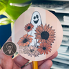 3" Round Sticker | Ghost Sunflowers | NiftyTransfers