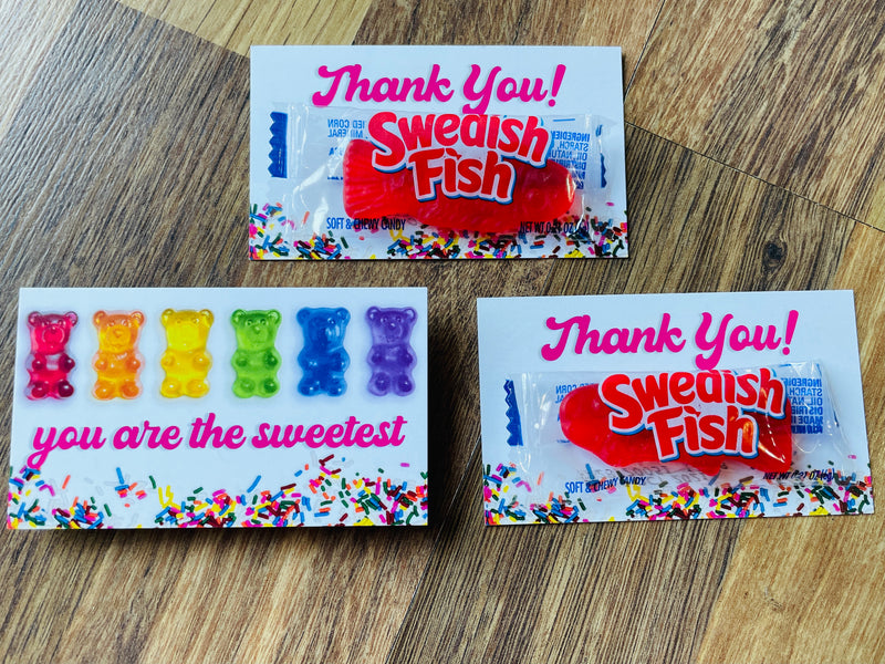 Bundle of 50 Cards (CANDY NOT INCLUDED): You're The Sweetest | Thank You Card | NiftyTransfers