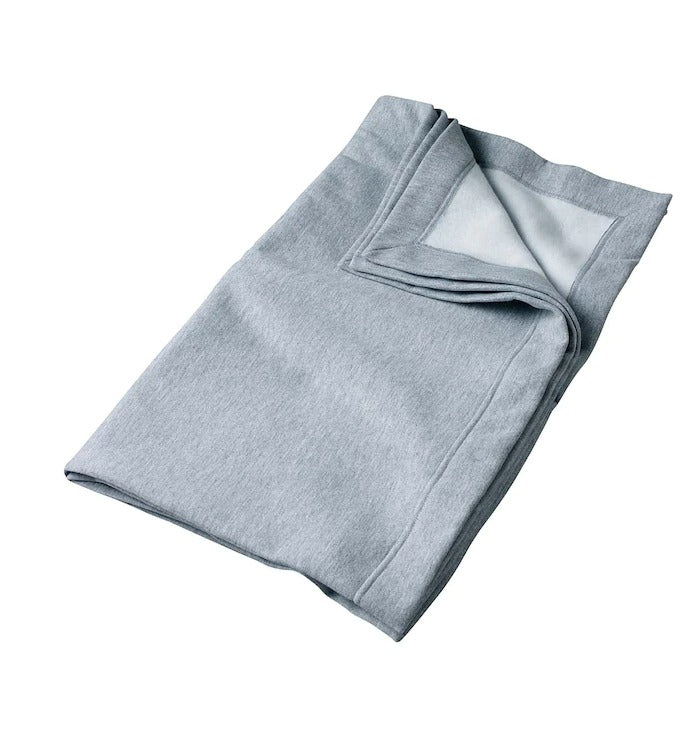 Gildan Sport Gray Sweatshirt Stadium Blanket | 50” x 60" | 50% cotton 50% polyester