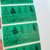 Set of 25 Thermal Printed Stickers (all the same one) | 1.25 inch x 2.25 inch | Have Yourself A Merry Little Christmas