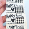 Set of 25 Thermal Printed Stickers: Happy Mail from {STATE} - ALL THE SAME ONE - 1.25" x 2.25"