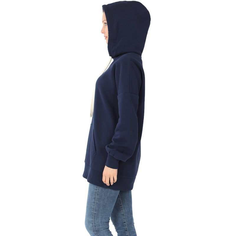DESTASH! Navy Blue Hooded Sweatshirt • Regular and Plus Sizes Available