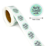 Roll of 500 Thank You Stickers - 2.5 cm (just under 1") diameter | Pretty Little Things Inside
