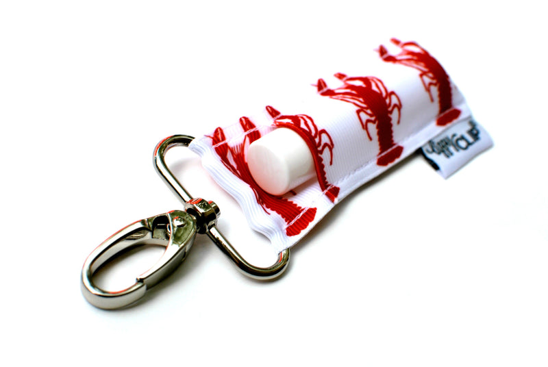 LippyClip: LOBSTER LOVE • Clip On Lip Balm Holder • Stocking Stuffer • Backpack Accessories • Keychain Clip-On (4745392521290)